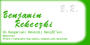 benjamin rekeczki business card